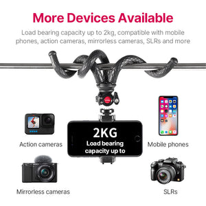 Unlock Your Creativity with the Black Octopus Mobile Phone Clip Gimbal Tripod Set