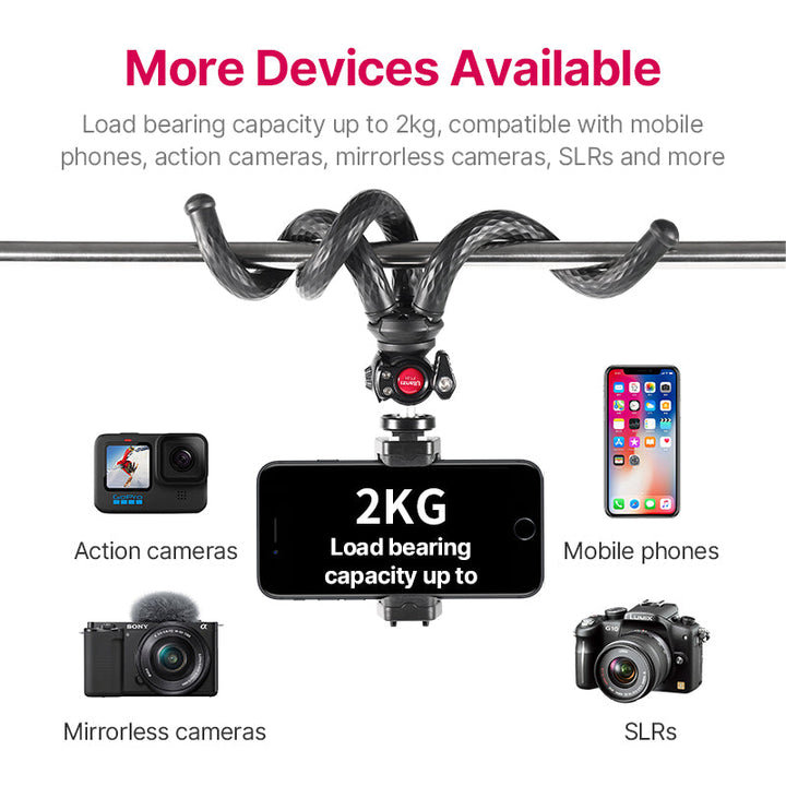 Unlock Your Creativity with the Black Octopus Mobile Phone Clip Gimbal Tripod Set