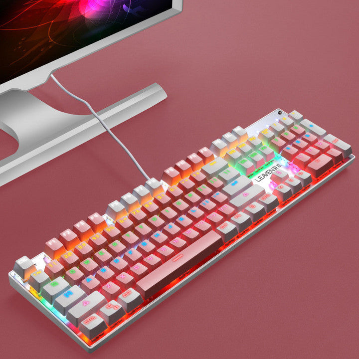 Discover the Ultimate Gaming Experience with the USB Wired Luminous Punk Gaming Keyboard
