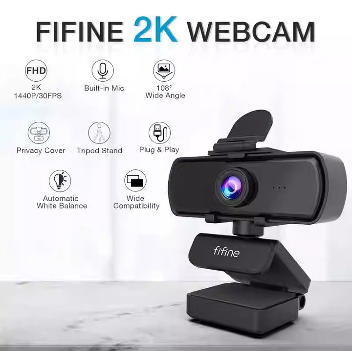 Elevate Your Streaming Experience with the 1440p Full HD PC Webcam