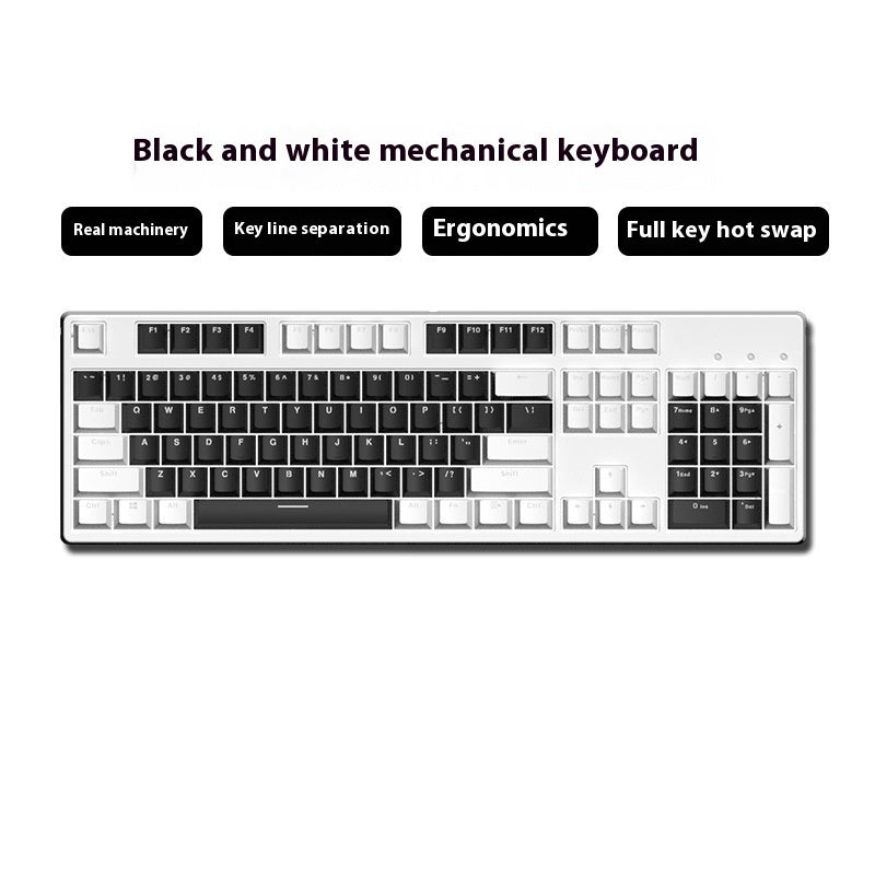 Wired Mechanical Keyboard Dual Color Hot-Swappable Switches