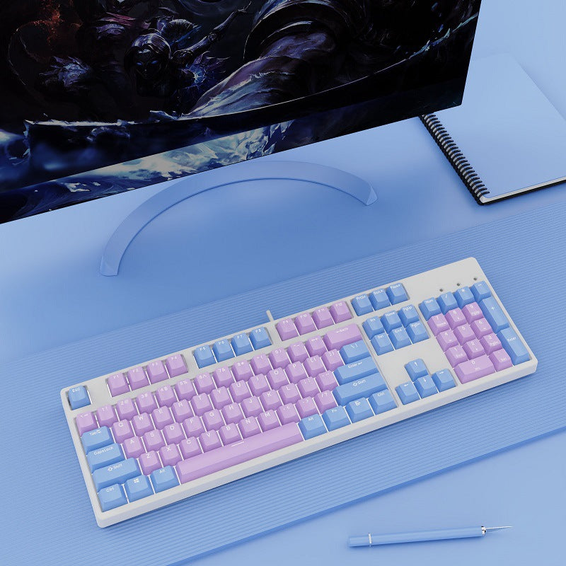 Wired Mechanical Keyboard Dual Color Hot-Swappable Switches