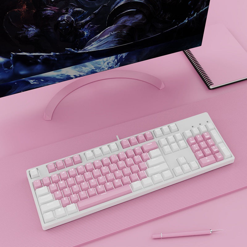 Wired Mechanical Keyboard Dual Color Hot-Swappable Switches