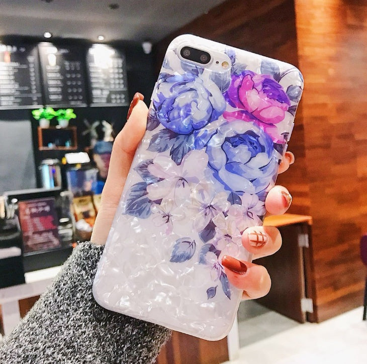 iPhone Dream Shell Rose Flower Soft TPU Case