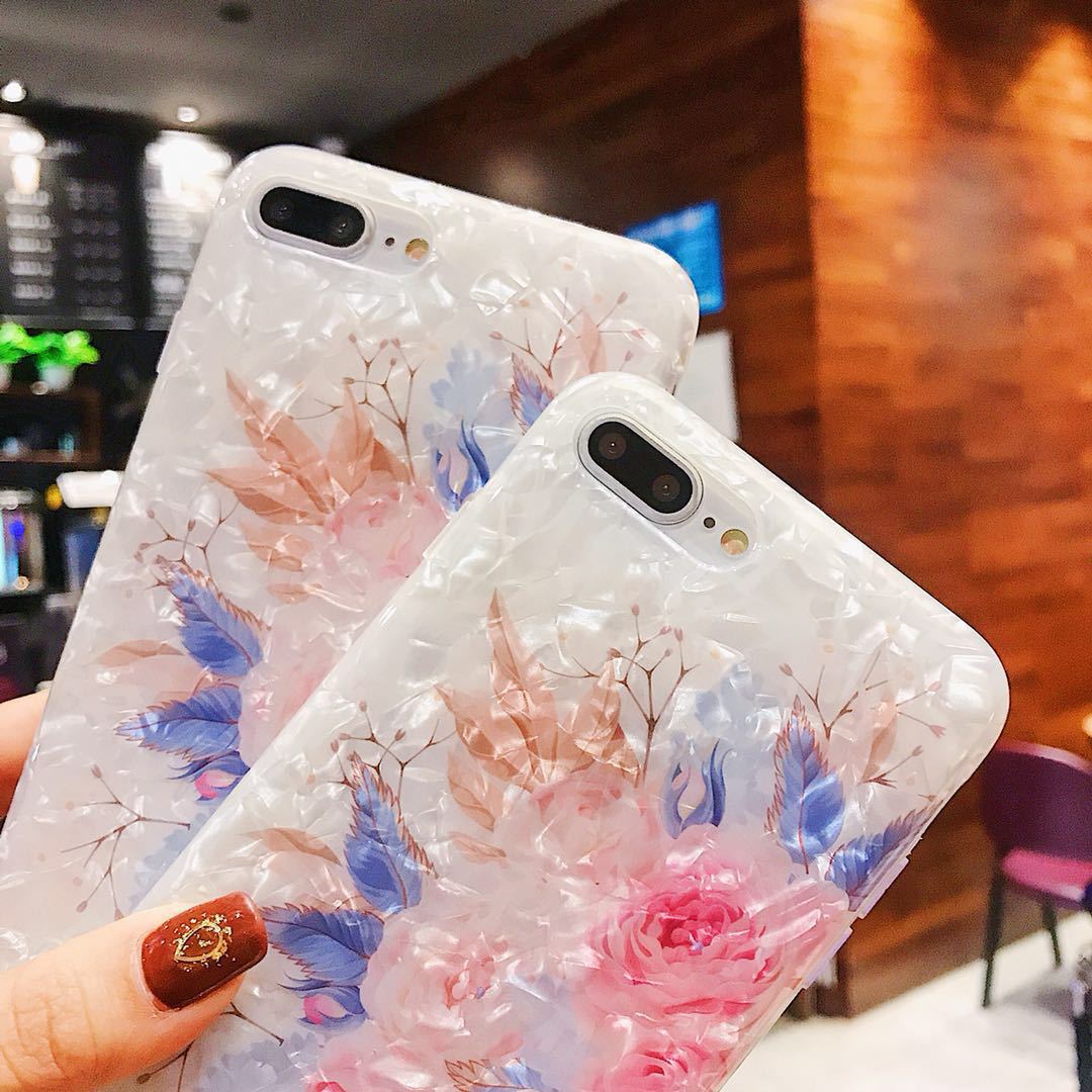 iPhone Dream Shell Rose Flower Soft TPU Case