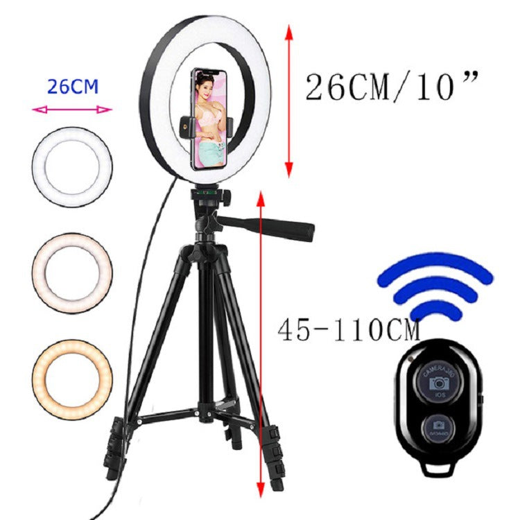 Apple Compatible LED Ring Light Tripod Selfie Makeup Light