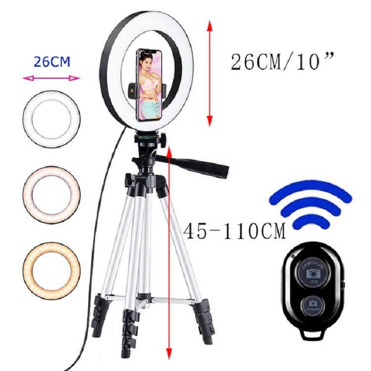 Apple Compatible LED Ring Light Tripod Selfie Makeup Light