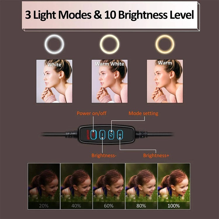 Apple Compatible LED Ring Light Tripod Selfie Makeup Light