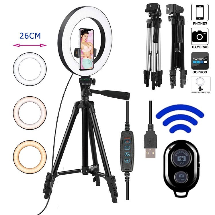 Apple Compatible LED Ring Light Tripod Selfie Makeup Light