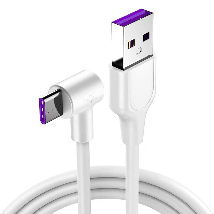 5A Fast Charging Elbow Data Cable For Mobile Phone