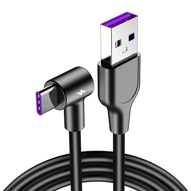 5A Fast Charging Elbow Data Cable For Mobile Phone