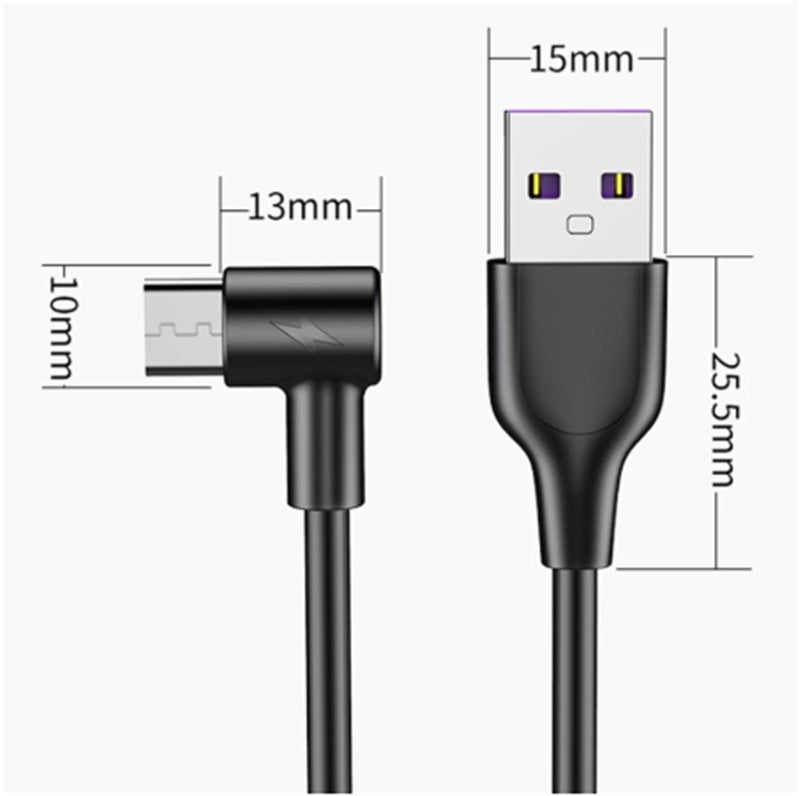 5A Fast Charging Elbow Data Cable For Mobile Phone