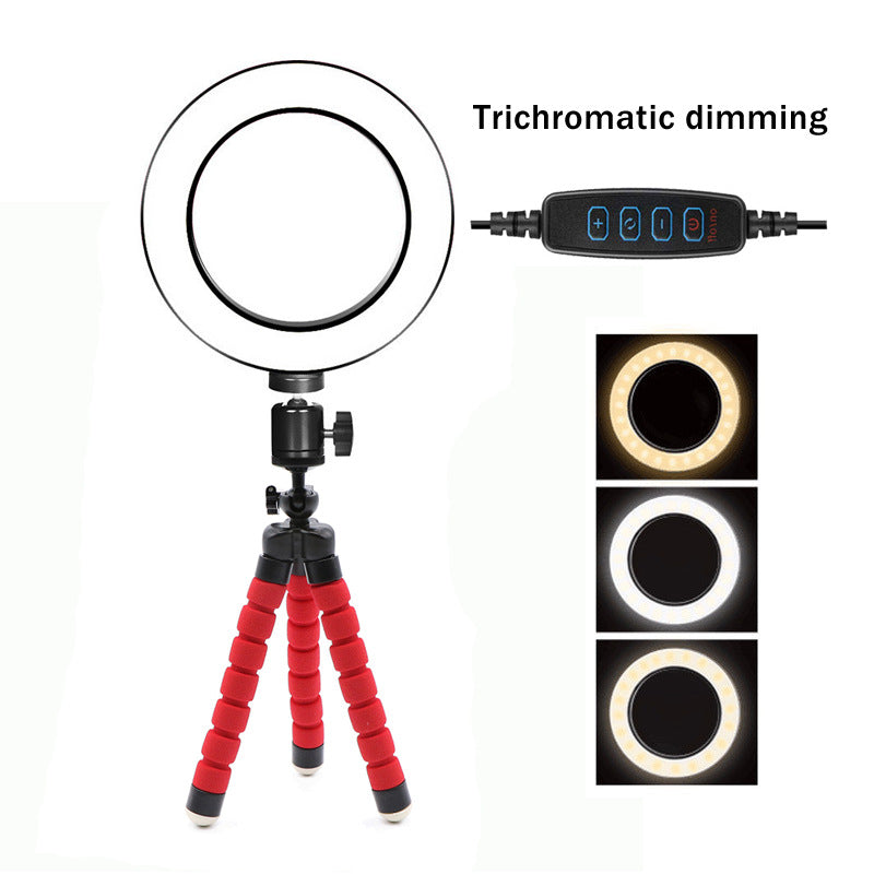 Apple Compatible 6 Inch LED Ring Light With Octopus Tripod