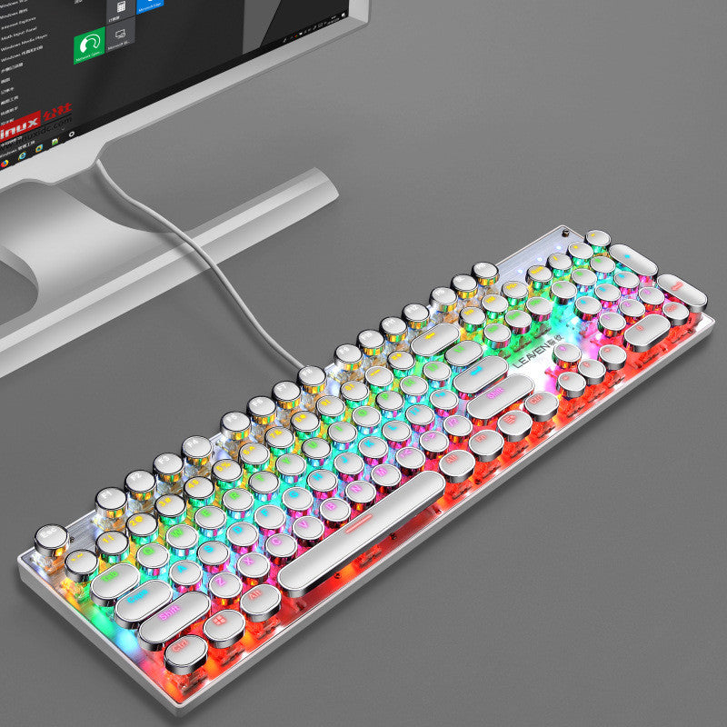 USB Wired Luminous Punk Gaming Keyboard