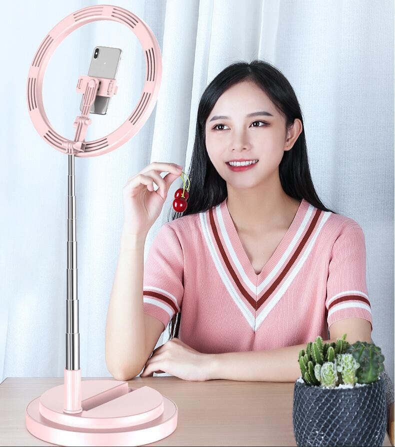 Apple Compatible 10 Inch Dimmable LED Ring Light With Tripod For Vlog And Studio Photography