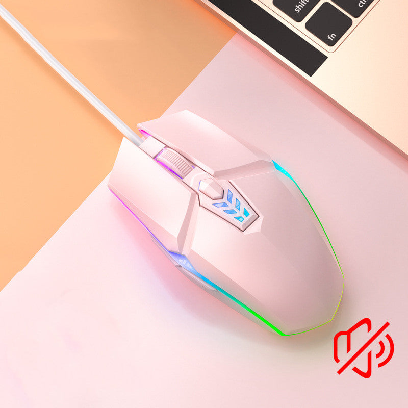 Computer Office Luminous Mute Wired Mouse