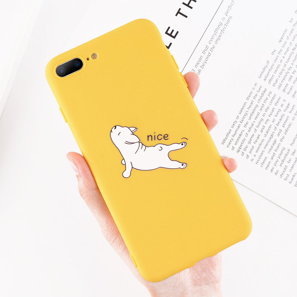 Cartoon Giraffe TPU Phone Case For iPhone Models