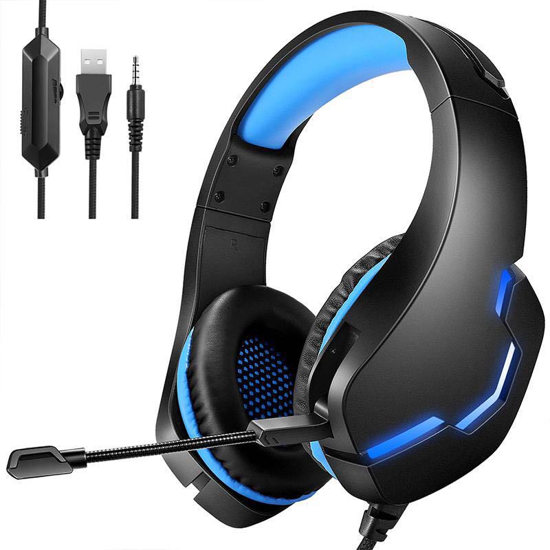 J10 Wired Gaming Headset With Mic LED Lights