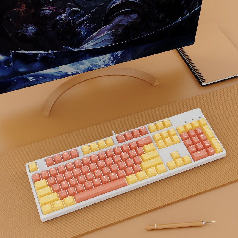 Wired Mechanical Keyboard Dual Color Hot-Swappable Switches