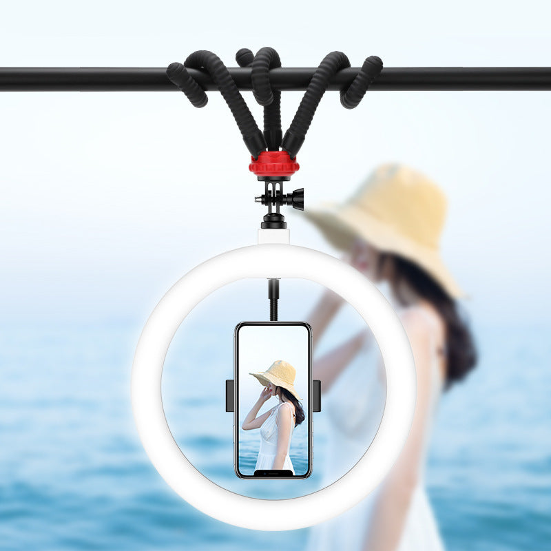 Apple Compatible 10 Inch LED Ring Light With Desktop Tripod