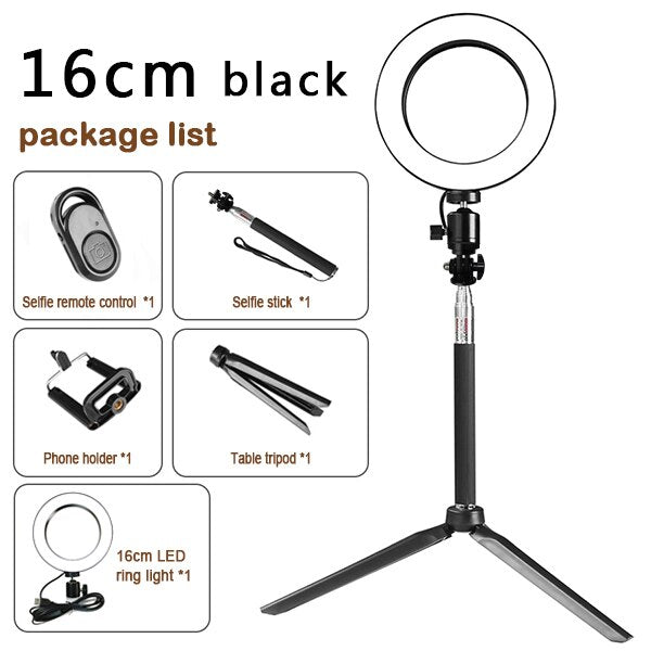 Apple Compatible Tripod Ring Light Live Beauty Light Kit