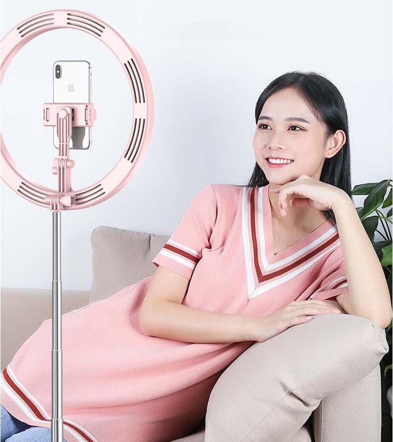 Apple Compatible 10 Inch Dimmable LED Ring Light With Tripod For Vlog And Studio Photography
