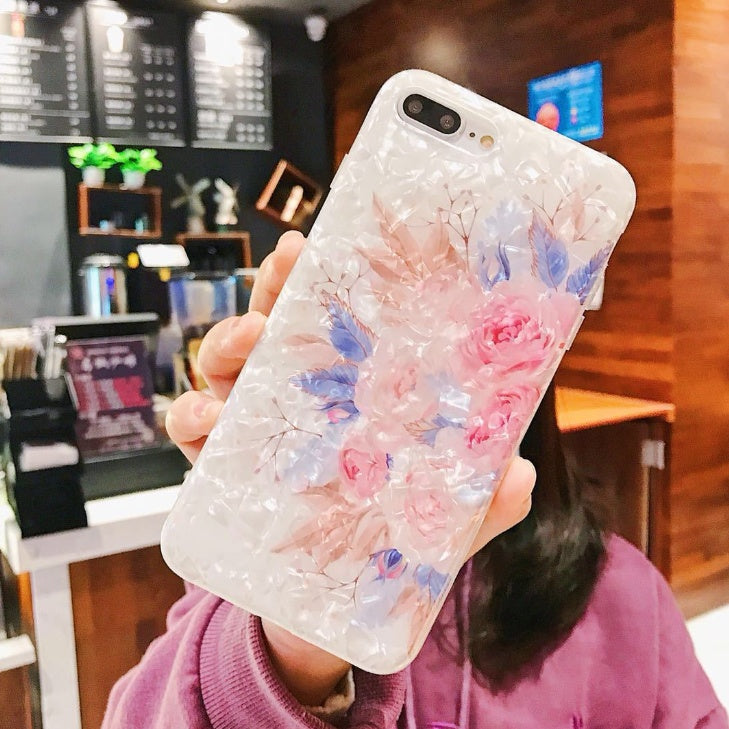 iPhone Dream Shell Rose Flower Soft TPU Case