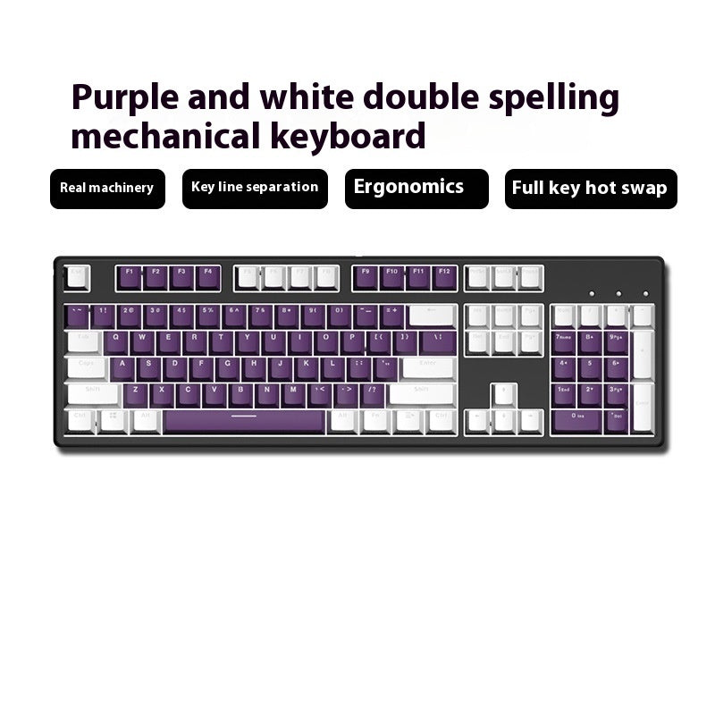 Wired Mechanical Keyboard Dual Color Hot-Swappable Switches
