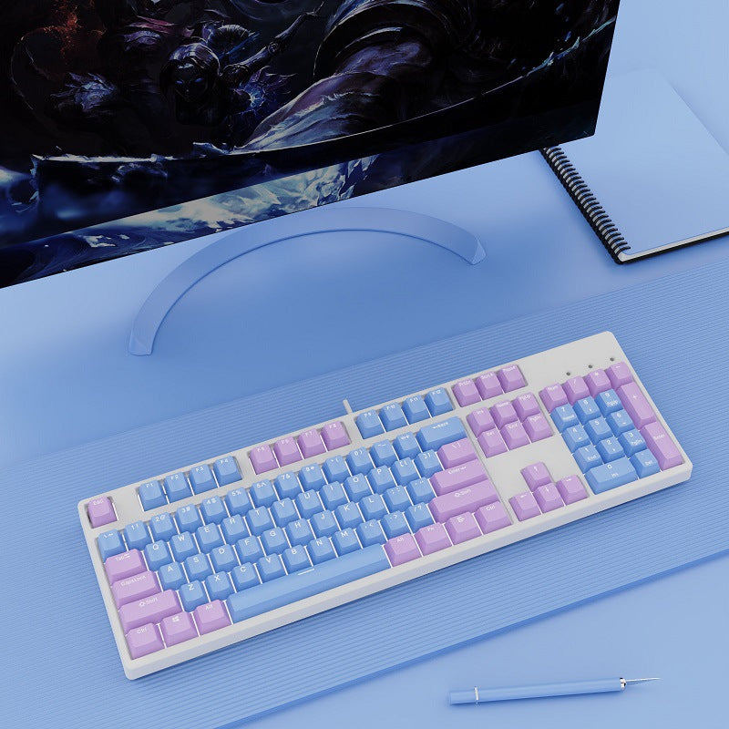 Wired Mechanical Keyboard Dual Color Hot-Swappable Switches