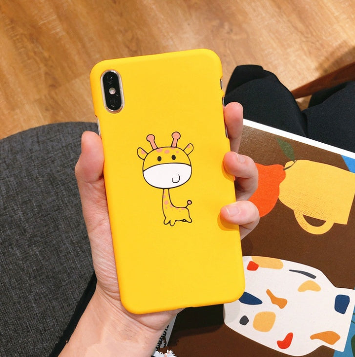Cartoon Giraffe TPU Phone Case For iPhone Models