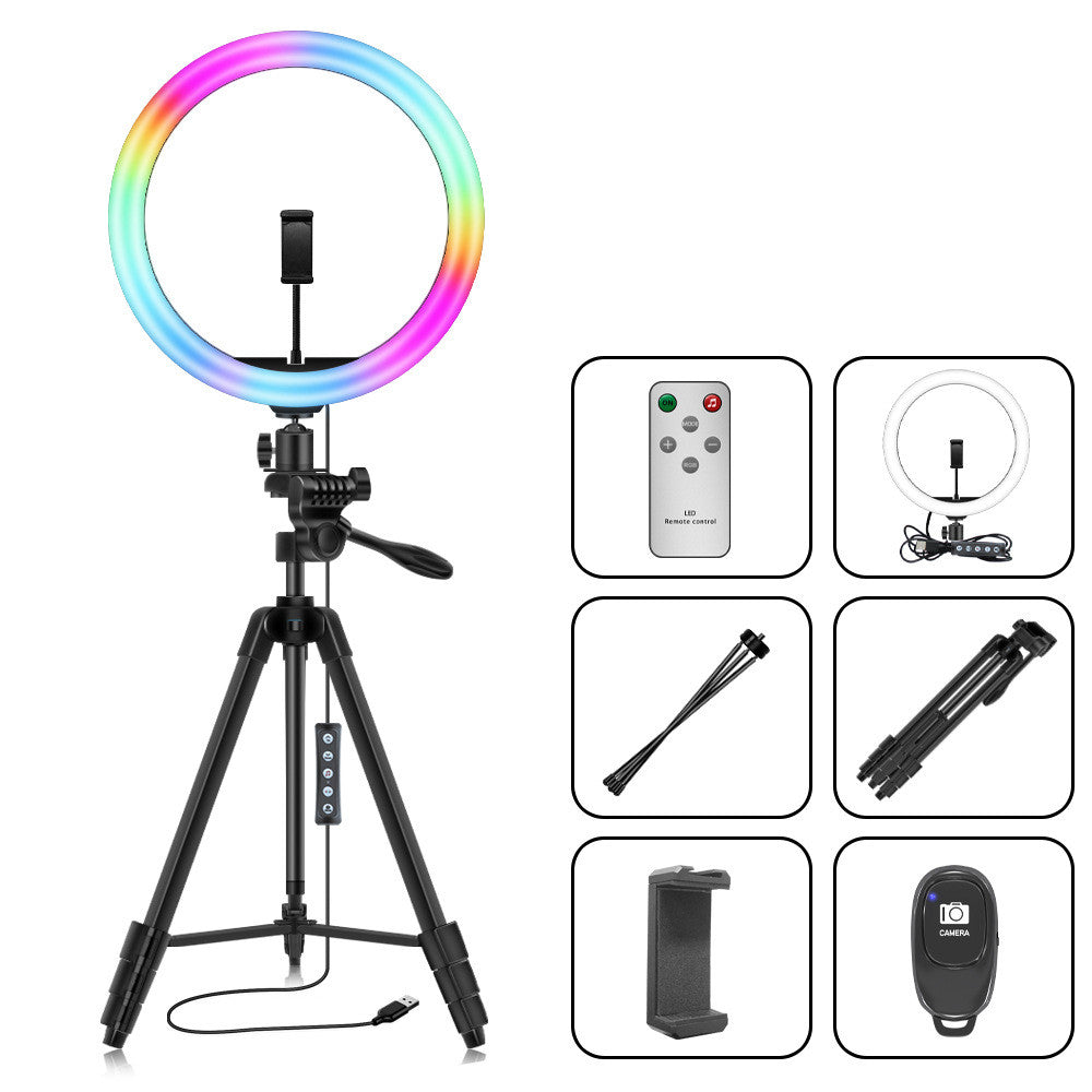 12 Inch RGB Ring Fill Light Tripod For Selfie Photography