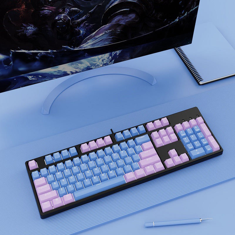 Wired Mechanical Keyboard Dual Color Hot-Swappable Switches