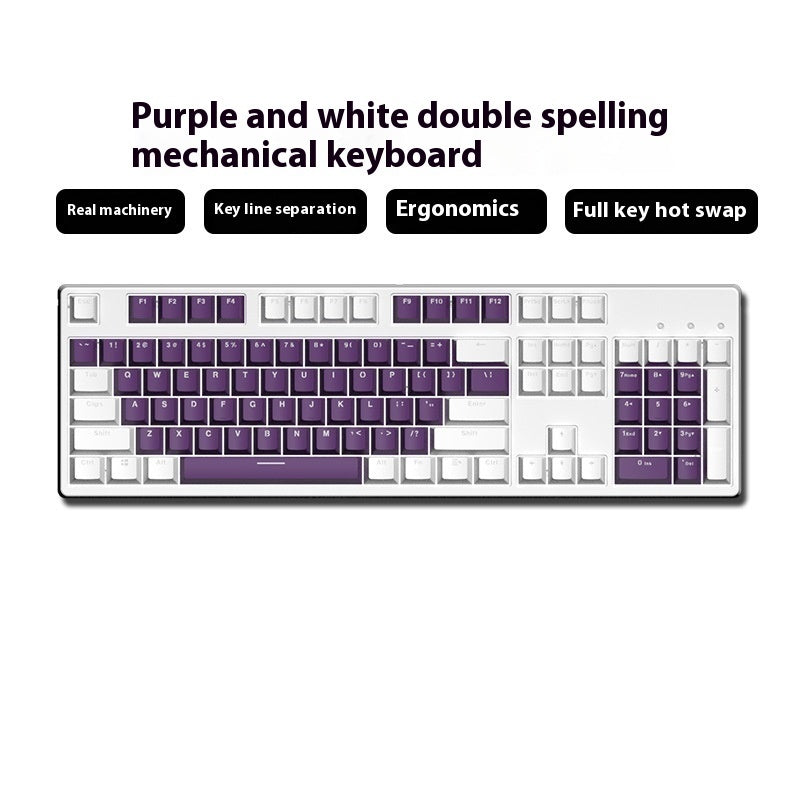 Wired Mechanical Keyboard Dual Color Hot-Swappable Switches