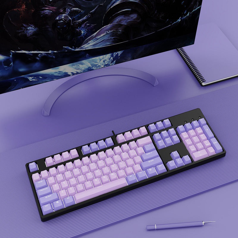 Wired Mechanical Keyboard Dual Color Hot-Swappable Switches