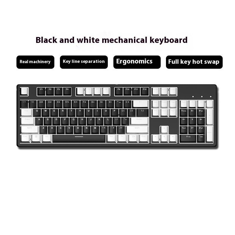 Wired Mechanical Keyboard Dual Color Hot-Swappable Switches