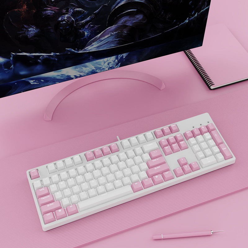 Wired Mechanical Keyboard Dual Color Hot-Swappable Switches