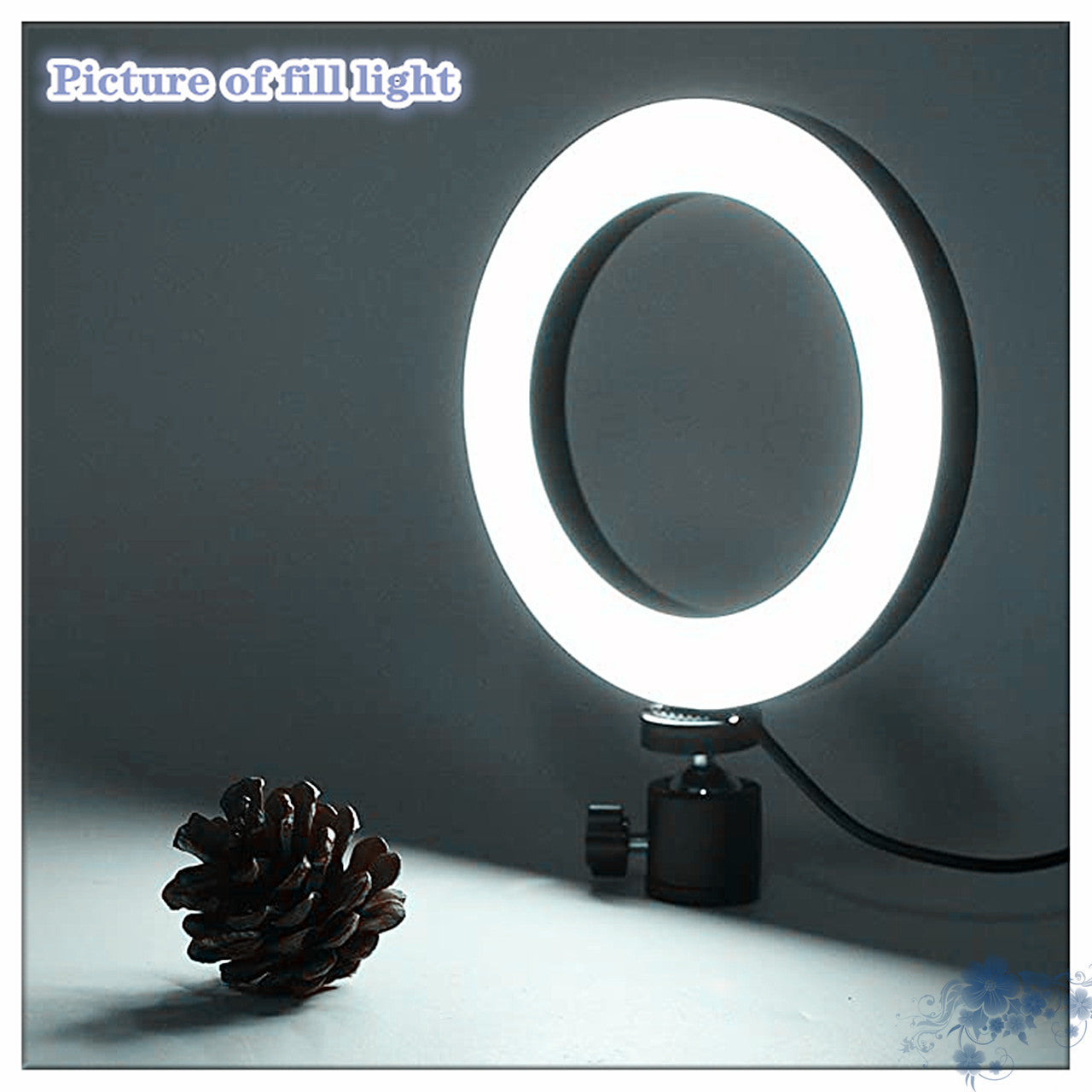 Apple Compatible 360° Rotatable Desktop Tripod Ring Light