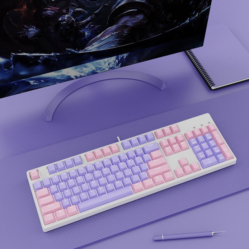 Wired Mechanical Keyboard Dual Color Hot-Swappable Switches