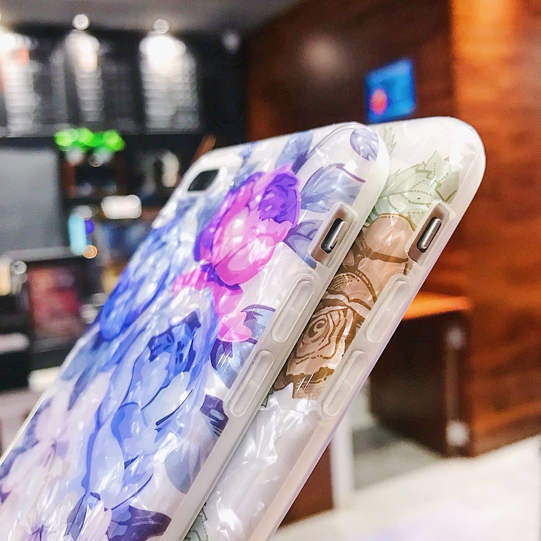 iPhone Dream Shell Rose Flower Soft TPU Case