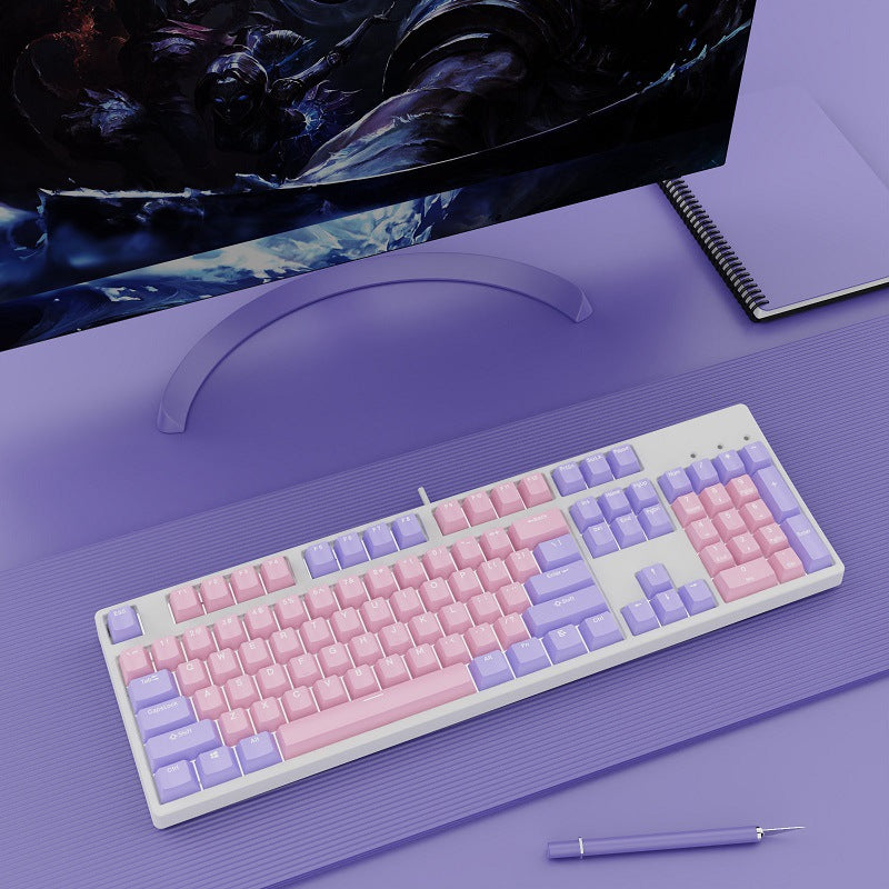 Wired Mechanical Keyboard Dual Color Hot-Swappable Switches
