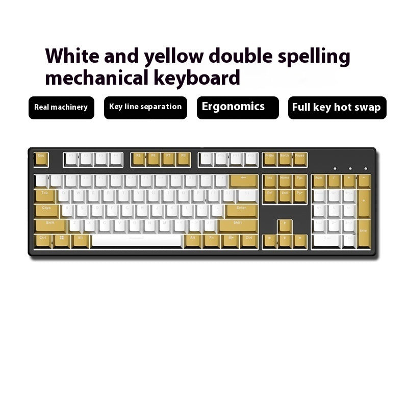 Wired Mechanical Keyboard Dual Color Hot-Swappable Switches