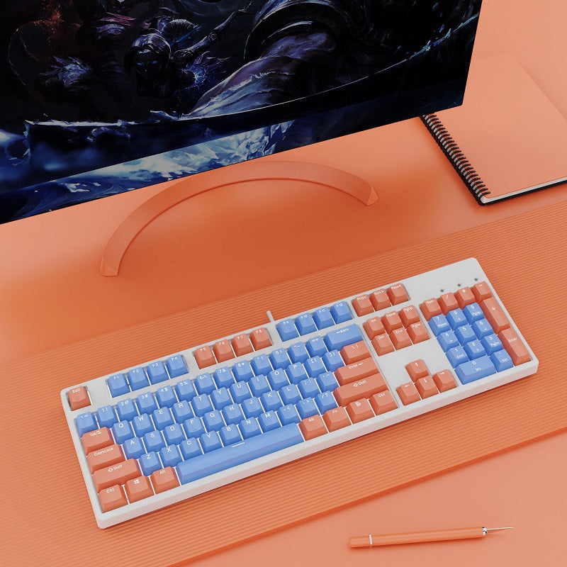 Wired Mechanical Keyboard Dual Color Hot-Swappable Switches