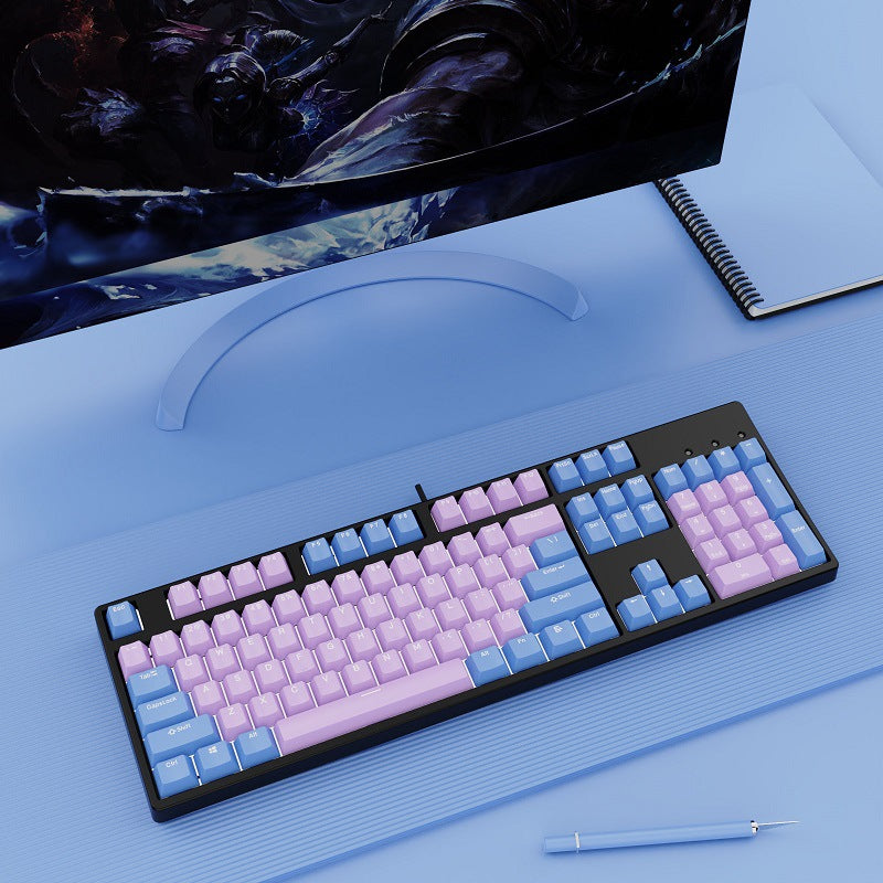 Wired Mechanical Keyboard Dual Color Hot-Swappable Switches