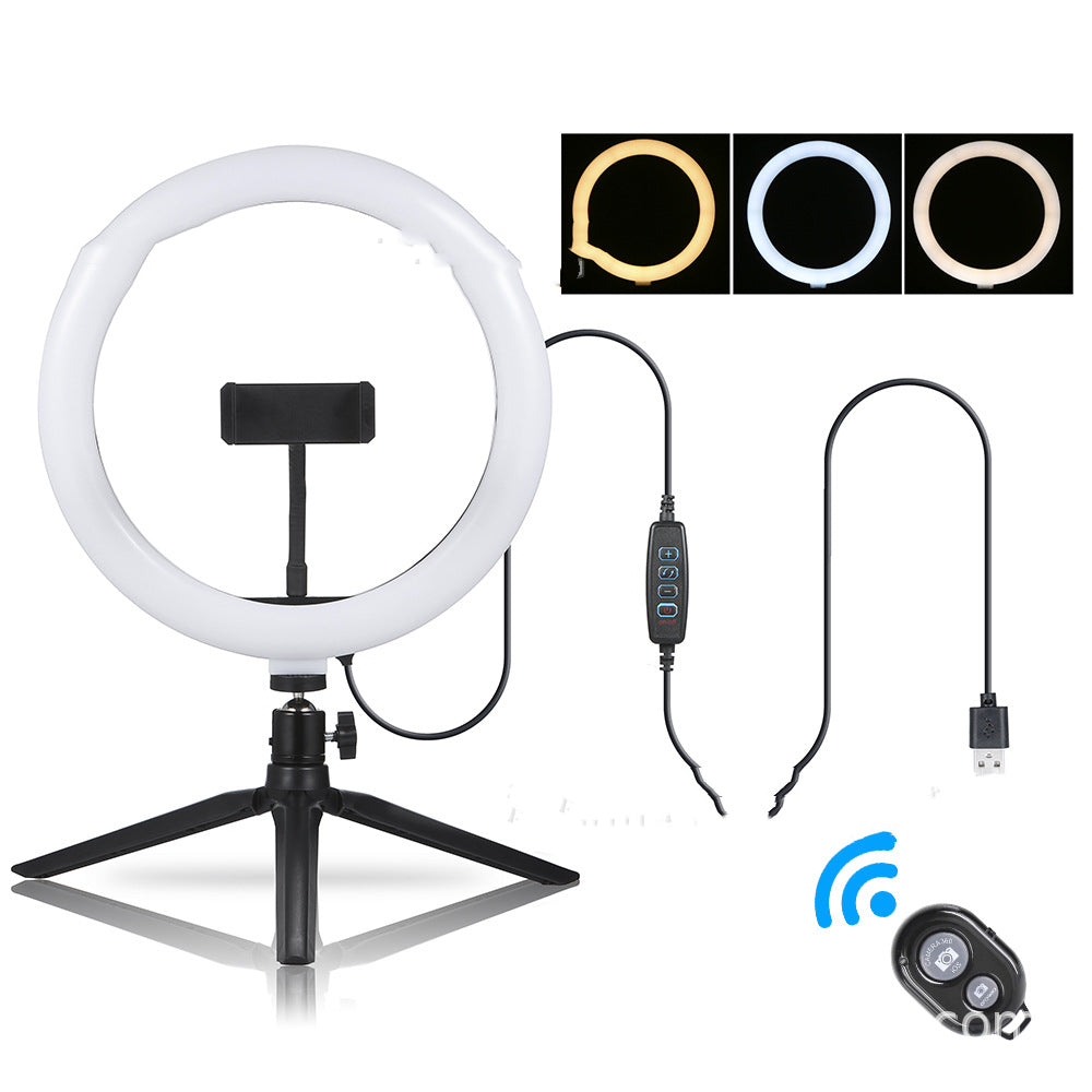 Apple Compatible Desktop Tripod Fill Light Set For Live Streaming