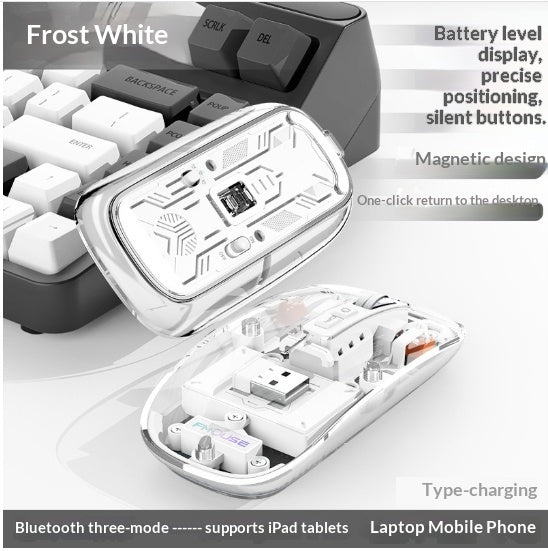 Transparent Wireless Bluetooth Mouse Rechargeable