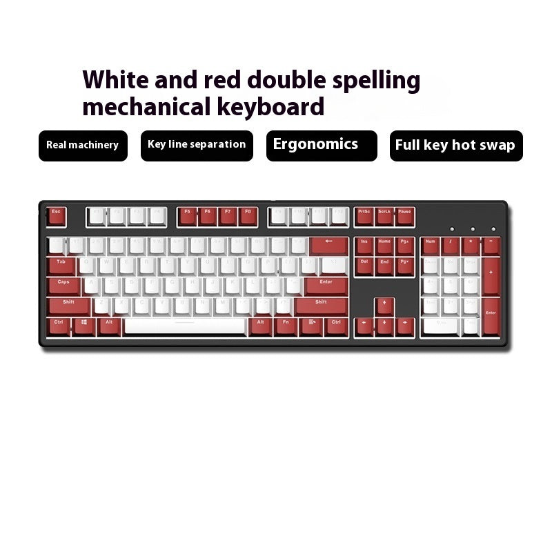 Wired Mechanical Keyboard Dual Color Hot-Swappable Switches