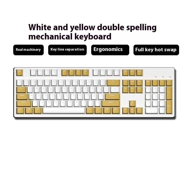Wired Mechanical Keyboard Dual Color Hot-Swappable Switches