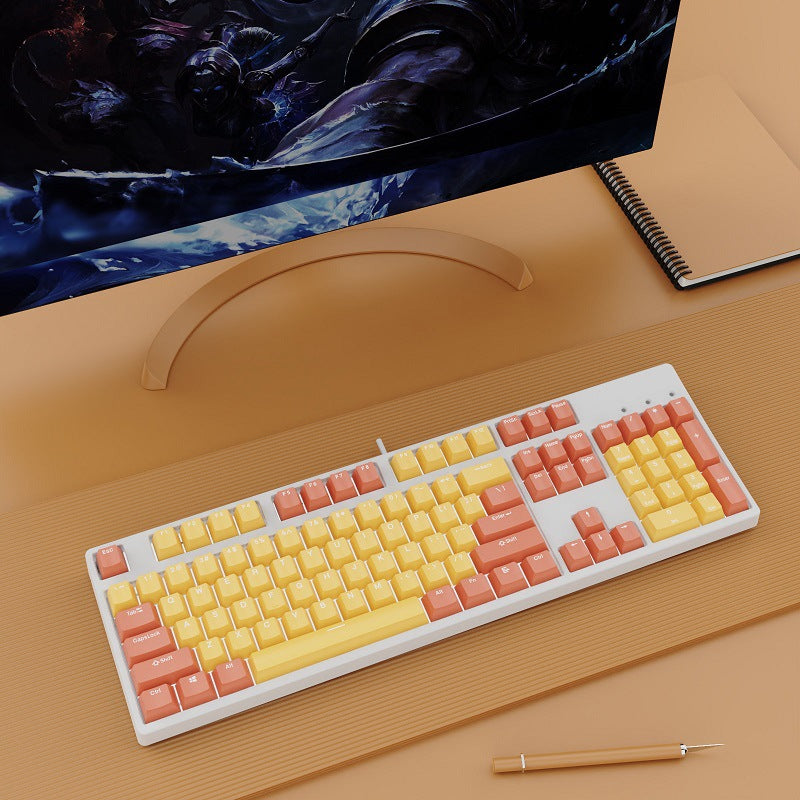 Wired Mechanical Keyboard Dual Color Hot-Swappable Switches