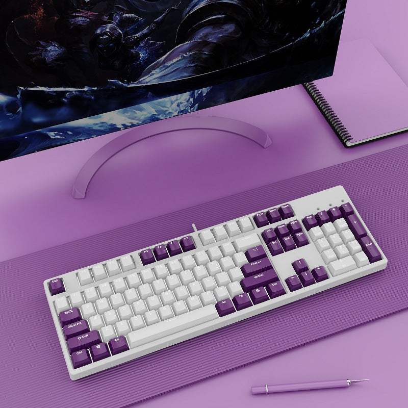 Wired Mechanical Keyboard Dual Color Hot-Swappable Switches