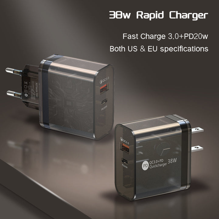 38W Transparent Case Charging Adapter